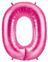 1 Folienballon Zahl 0  pink 